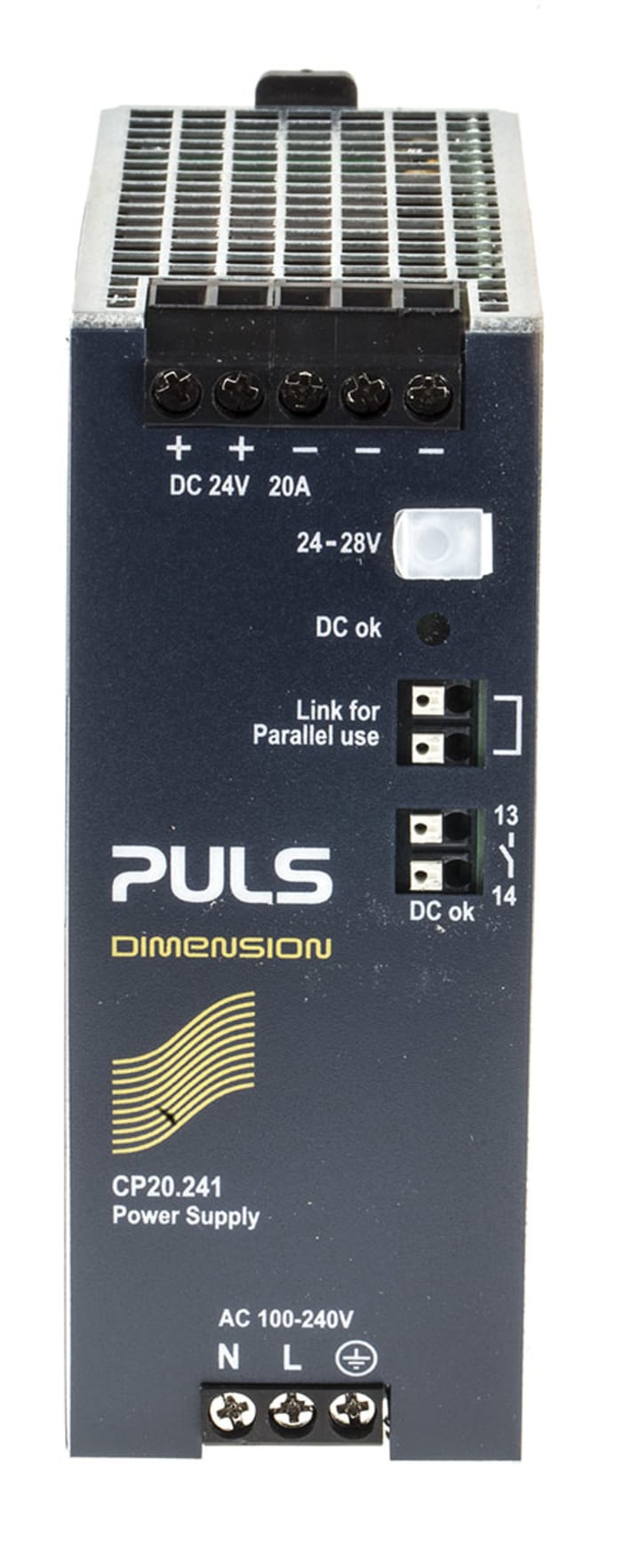 Alimentation pour rail DIN PULS, série CP, 24V c.c.out 20A, 480W
