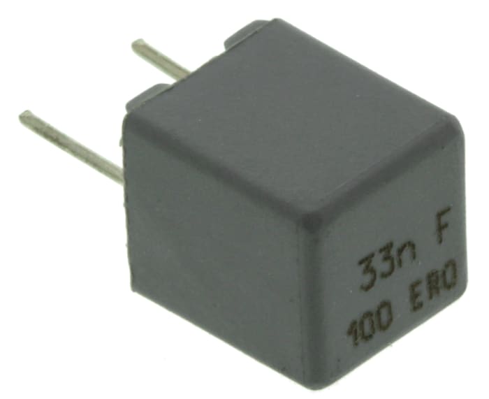 Vishay 33nF Polypropylene Capacitor PP 63 V ac, 100 V dc ±1% Tolerance Through Hole MKP 1837 Series