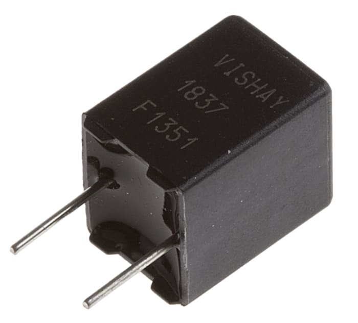 Vishay 100nF Polypropylene Capacitor PP 63 V ac, 100 V dc ±1% Tolerance Through Hole MKP 1837 Series