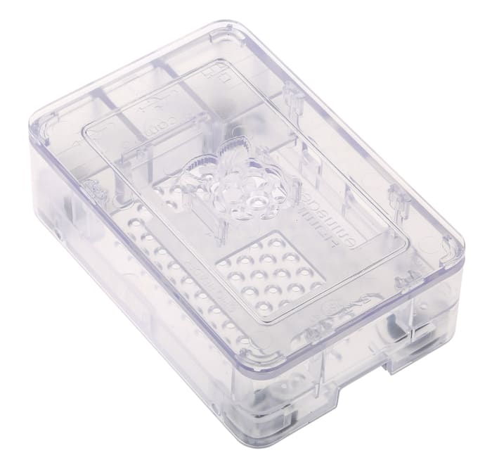 DesignSpark ABS Case for use with Raspberry Pi 2B, Raspberry Pi 3B, Raspberry Pi 3B+ in Clear