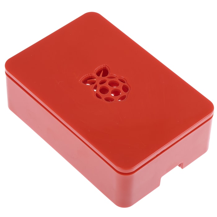 DesignSpark ABS  Case for use with Raspberry Pi 2B, Raspberry Pi 3B, Raspberry Pi 3B+ in Red