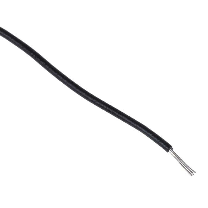 Fils de câblage Alpha Wire UL1061, Hook-up Wire PVC, 0,2 mm², Noir, 24 AWG, 30m, 300 V