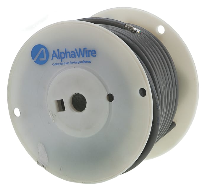 Alpha WireAlpha Essentials Coaxial Cable, 30m Cat5, Grey, S/FTP Shielded, Unterminated PVC Sheath