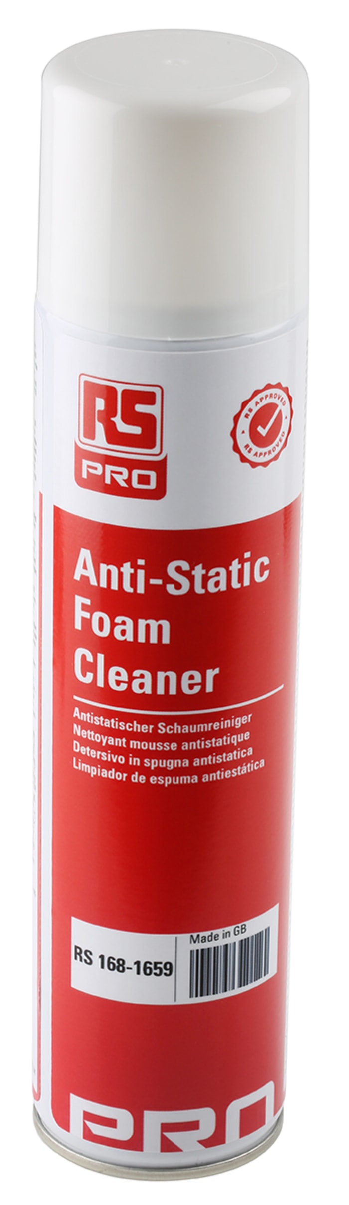 RS PRO RS PRO 400ml AntiStatic Foam Cleanser 1681659 RS Components
