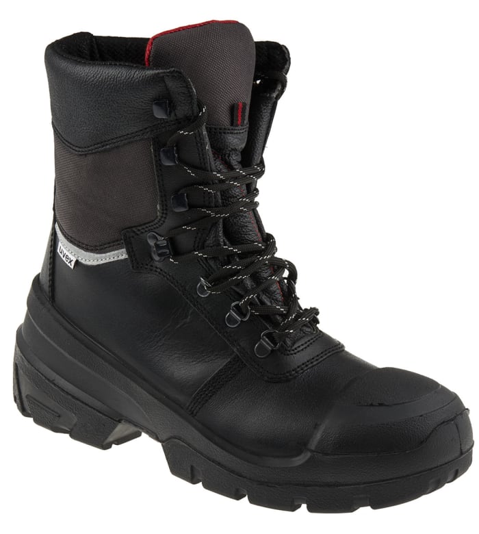 8402249 Uvex Uvex Quatro Pro Black Grey Steel Toe Capped Men s Ankle Safety Boots EU 49 168 1700 RS Components