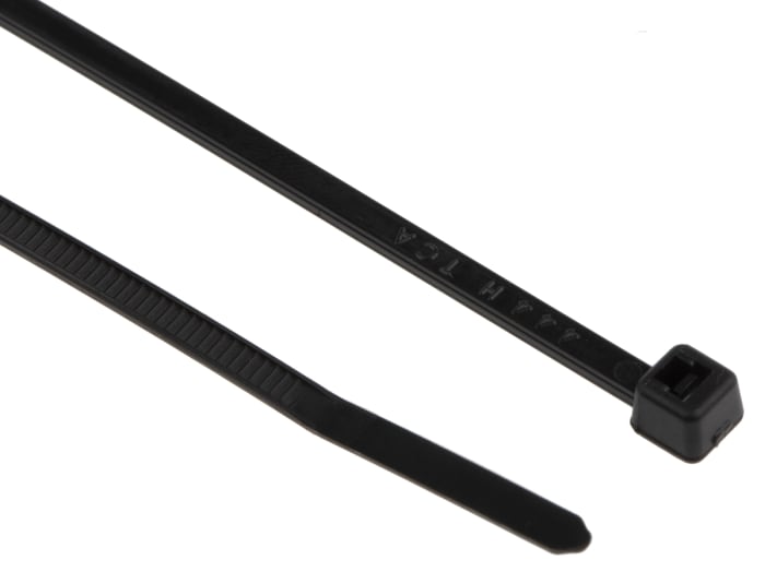 Serre-câble HellermannTyton T18R, 100mm x 2.5 mm, Noir, en Polyamide 6.6 (PA66), x 1000