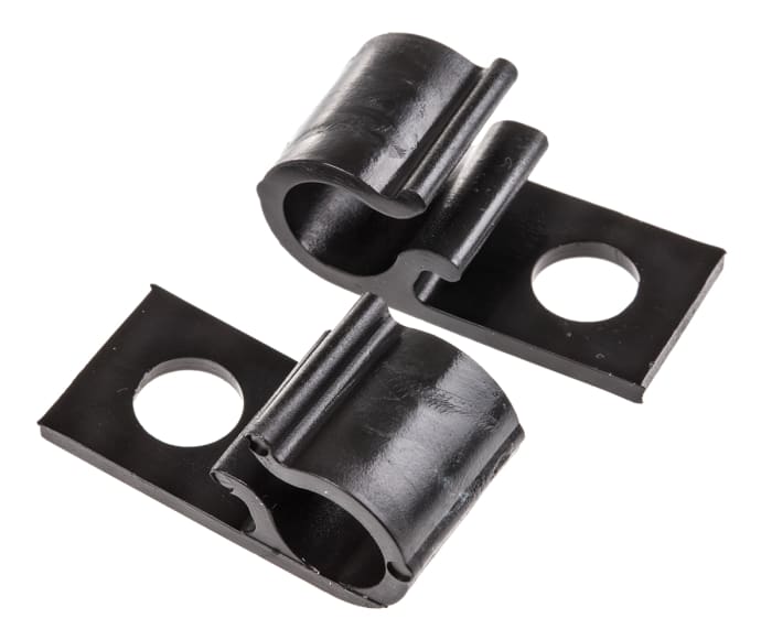 Clip serre-câbles HellermannTyton, Ø maximum 10mm, en Polyacétal, type Clip en D