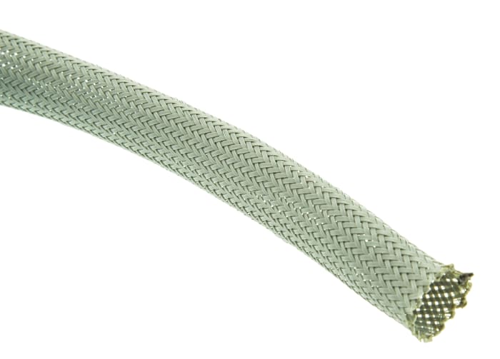 HellermannTyton Expandable Braided Nylon 66 Grey Cable Sleeve, 20mm  Diameter, 10m Length