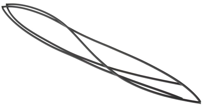Gaine thermorétractable TE Connectivity, Diam. 1.6mm, Long. 1.2m, Rétreint 2:1, Noir