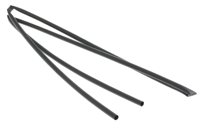 TE Connectivity Siyah Isıyla Daralan Makaron, 4,8mm, Büzüşme Oranı: 2:1, 1,2m Uzunluğunda