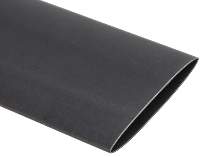 TE Connectivity Heat Shrink Tubing, Black 19mm Sleeve Dia. x 1.2m Length 2:1 Ratio, RNF-100 Series