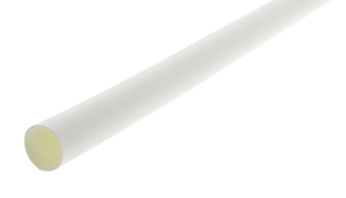 Gaine thermorétractable TE Connectivity, Diam. 6.4mm, Long. 1.2m, Rétreint 2:1, Blanc