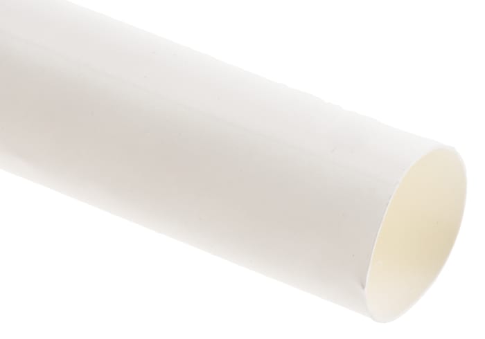 Gaine thermorétractable TE Connectivity, Diam. 12.7mm, Long. 1.2m, Rétreint 2:1, Blanc