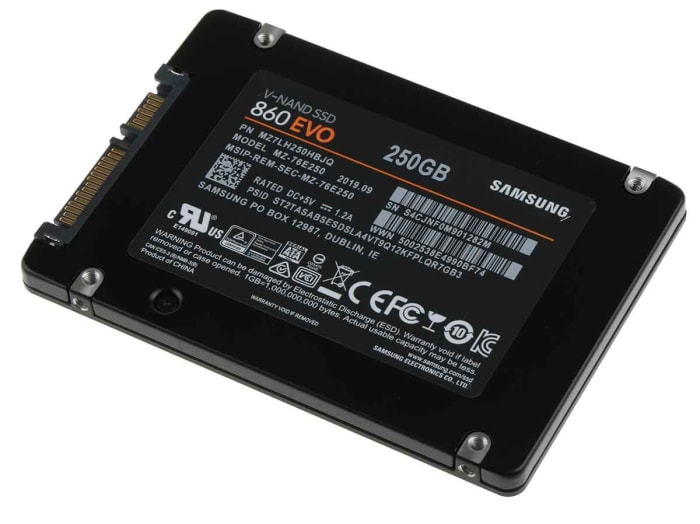 Mz 76e250b Eu Samsung Samsung 860 Evo 2 5 In 250 Gb Ssd Drive 170 8687 Rs Components