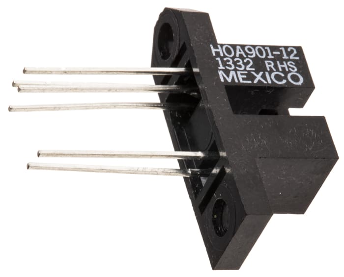 HOA0901-012 Honeywell, Through Hole Slotted Optical Switch, Inverter, Open-Collector with 10K Pull-Up Resistor Output