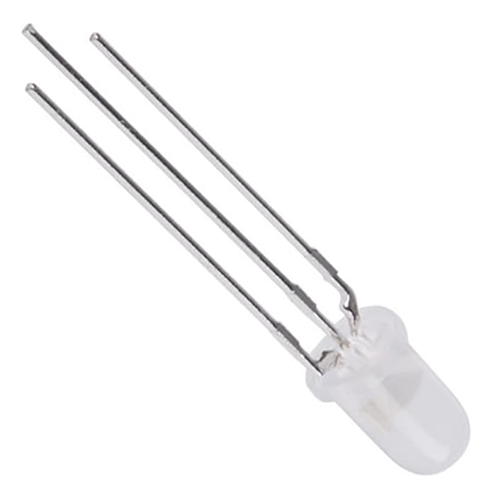 LED Yeşil, Kırmızı HLMP-4000 Broadcom 570 / 626 nm Çift Renkli 3-Pinli 5 mm (T-1 3/4), Yuvarlak Mercekli