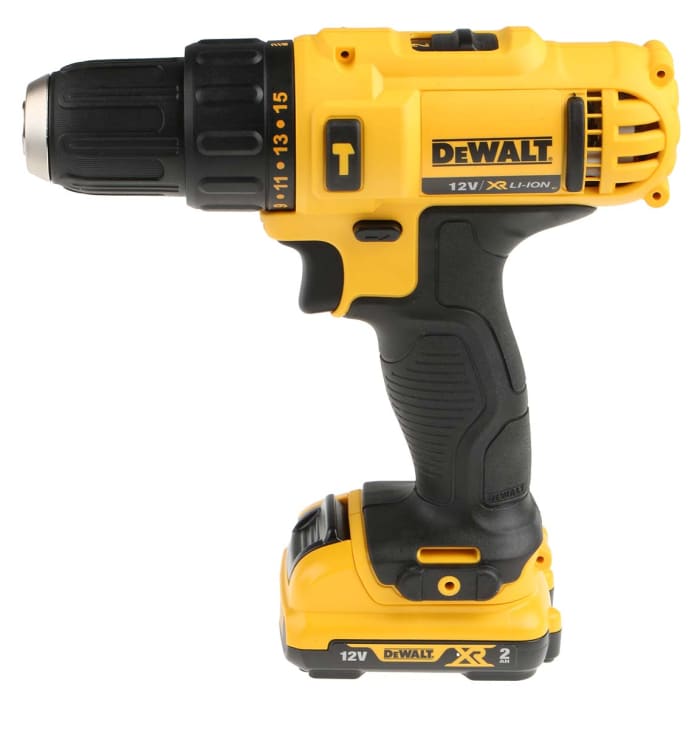 DCD709P1T-GB, Taladro-atornillador DeWALT a batería Ión-litio XR de 18V 5Ah  con 1 batería, Enchufe UK