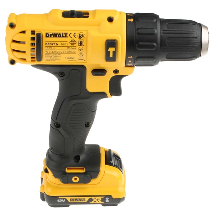 DCD709P1T-GB, Taladro-atornillador DeWALT a batería Ión-litio XR de 18V 5Ah  con 1 batería, Enchufe UK