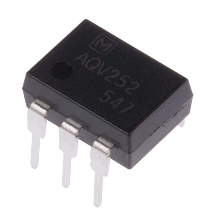 Panasonic, AQV252 DC Input MOSFET Output Optocoupler, Through Hole, 6-Pin DIP