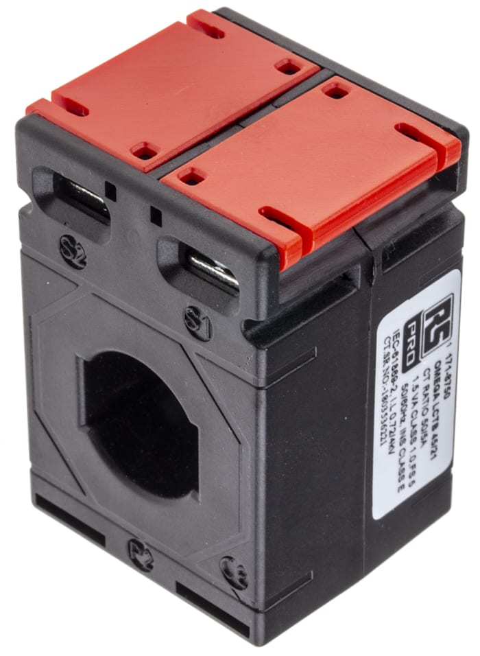RS PRO Base Mounted Current Transformer, 50A Input, 50:5, 5 A Output, 21 x 10mm Bore