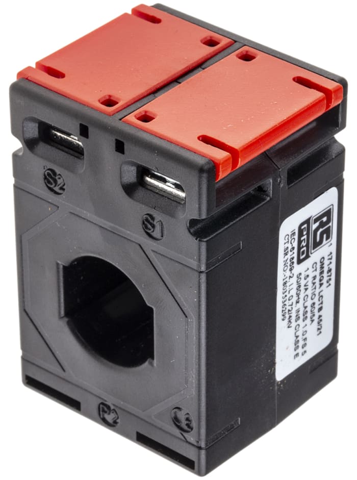 RS PRO Base Mounted Current Transformer, 60A Input, 60:5, 5 A Output, 21 x 10mm Bore