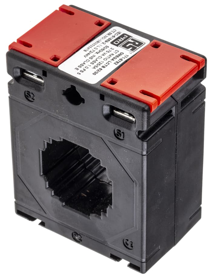 RS PRO Base Mounted Current Transformer, 125A Input, 125:5, 5 A Output, 30 x 11mm Bore