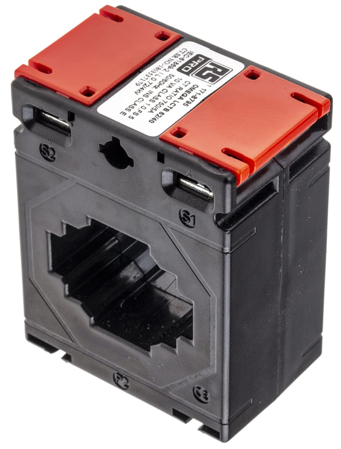 RS PRO Base Mounted Current Transformer, 750A Input, 750:5, 5 A Output, 40 x 11mm Bore
