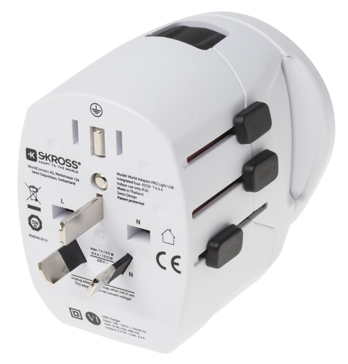 SKR-0080 SKROSS | SKROSS Travel Adapter Europe Australia, UK, China ...