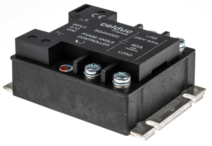 Celduc SG4 Series Solid State Relay, 40 A Load, Panel Mount, 265 V rms Load, 10 V dc Control