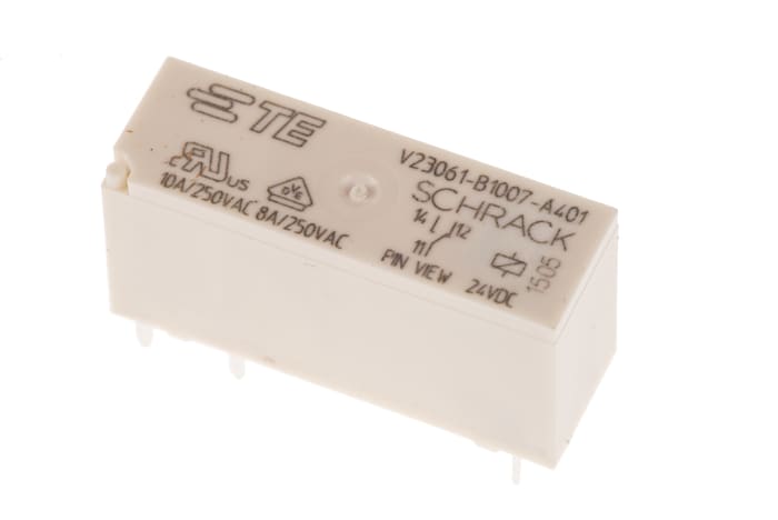 TE Connectivity PCB Mount Non-Latching Relay, 24V dc Coil, SPDT