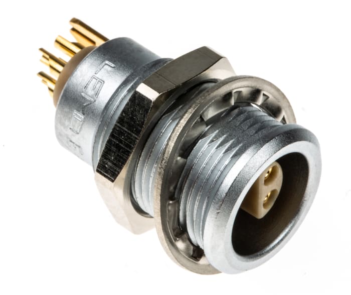 LEMO Circular Connector, 4 Contacts, Panel Mount, Socket, Female, IP50, 0S Series