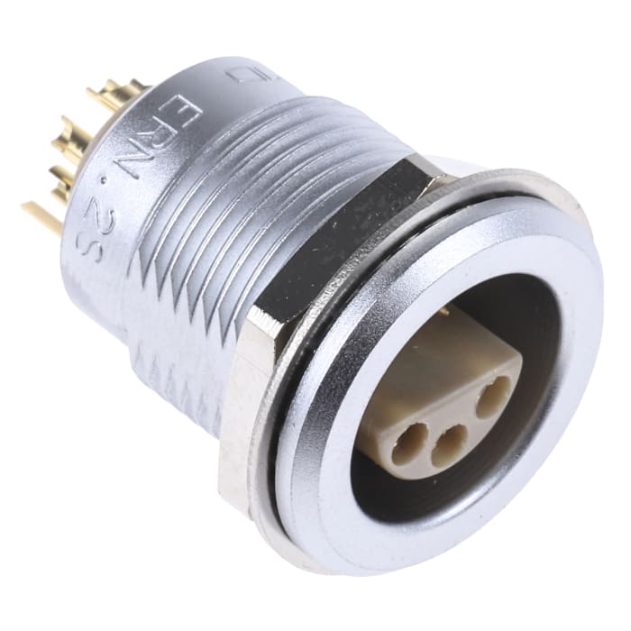 LEMO Circular Connector, 6 Contacts, Panel Mount, 18 mm Connector, Socket, Female, IP50, 2S Series