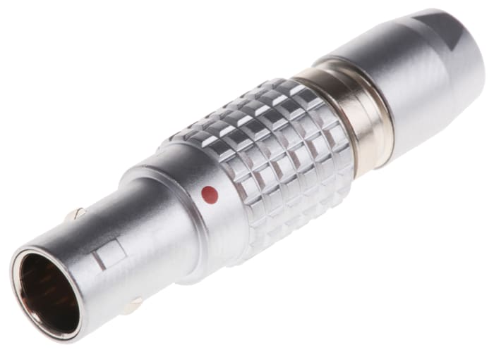 LEMO Circular Connector, 5 Contacts, Cable Mount, Plug, Male, IP50, 0B Series