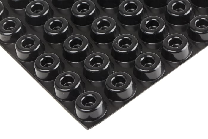 RS PRO Circular PUR Self Adhesive Feet, 22.3mm diameter x 10.2mm height