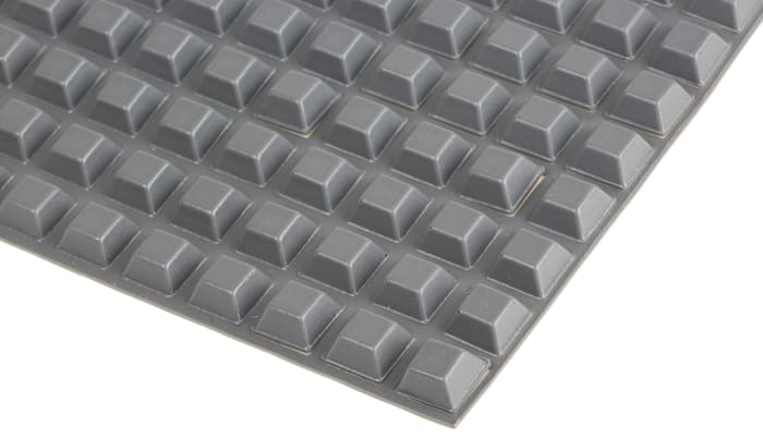 RS PRO Square PUR Self Adhesive Feet, 12.7mm diameter x 5.8mm height
