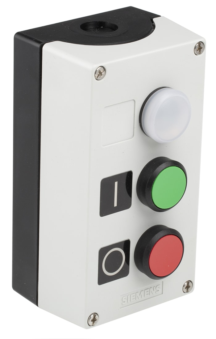Bouton-poussoir encastré Siemens 1RT IP69, IP67, IP66 Plastique 75.8mm 85 mm, poussoir: Blanc, Vert, Rouge