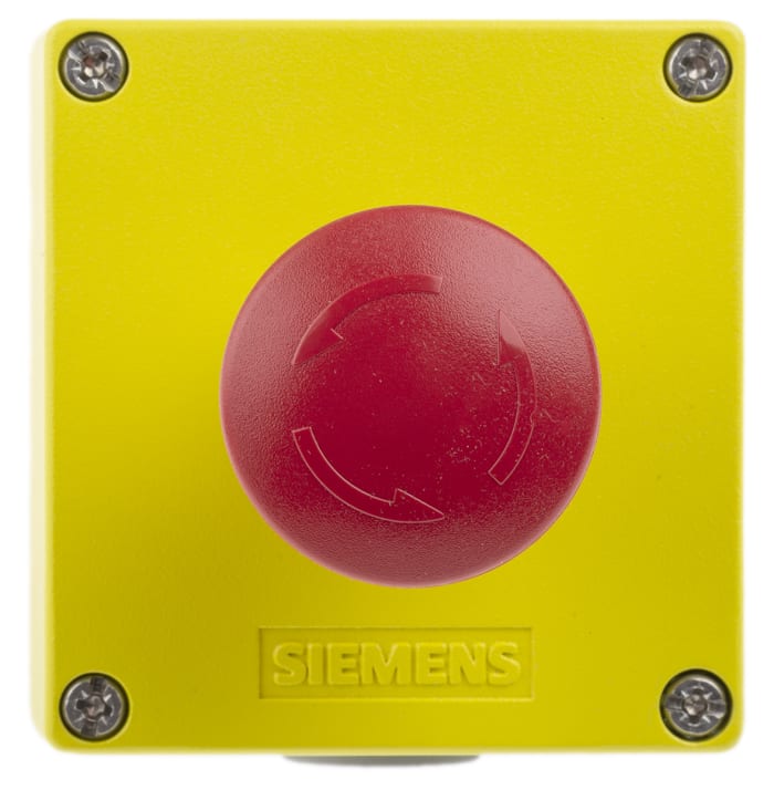 Bouton d'arrêt d'urgence Siemens SIRIUS ACT 3SU18, Montage panneau, dia. 22mm
