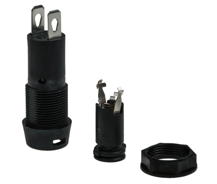 Schurter 16A Panel Mount Fuse Holder for 5 x 20mm Fuse, 1P, 250V ac