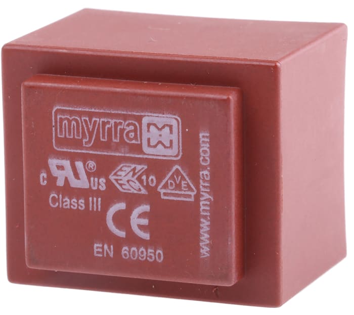 Myrra 2 x 12V ac 2 Output Through Hole PCB Transformer, 2VA