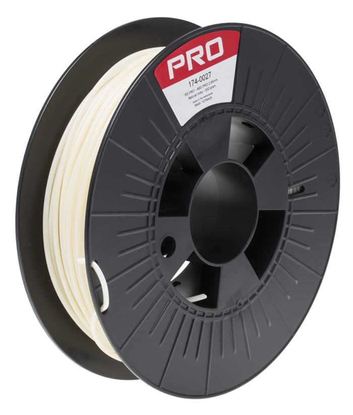 RS PRO 2.85mm Natural ABS-X 3D Printer Filament, 500g