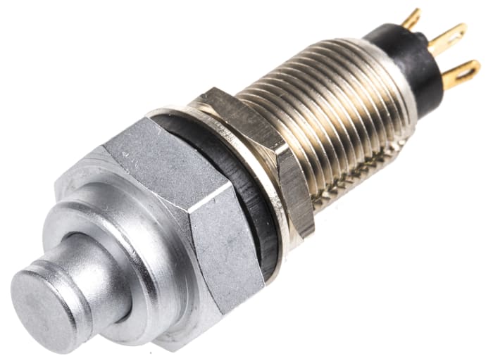 EOZ Push Button Switch, Momentary, Panel Mount, 10mm Cutout, SPST, 12 - 220V ac, IP67