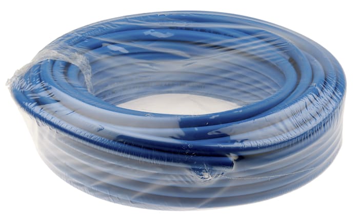 RS PRO Compressed Air Pipe Blue PUR, PVC 10mm x 30m