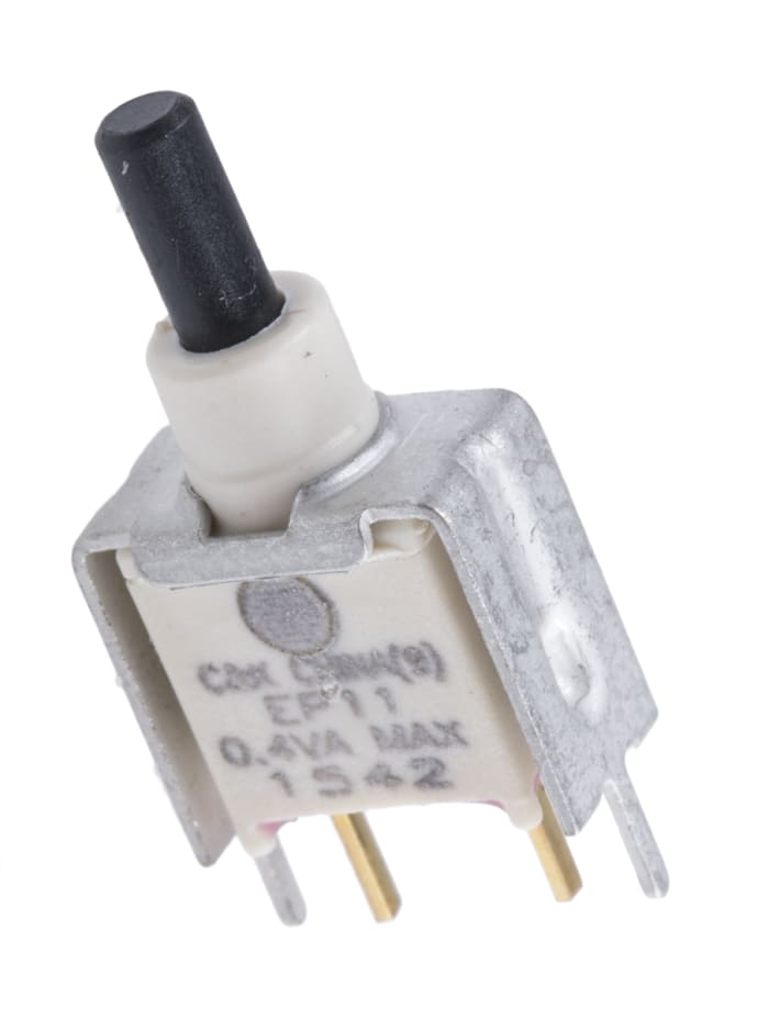 C & K Miniature Push Button Switch, Momentary, PCB, SPST