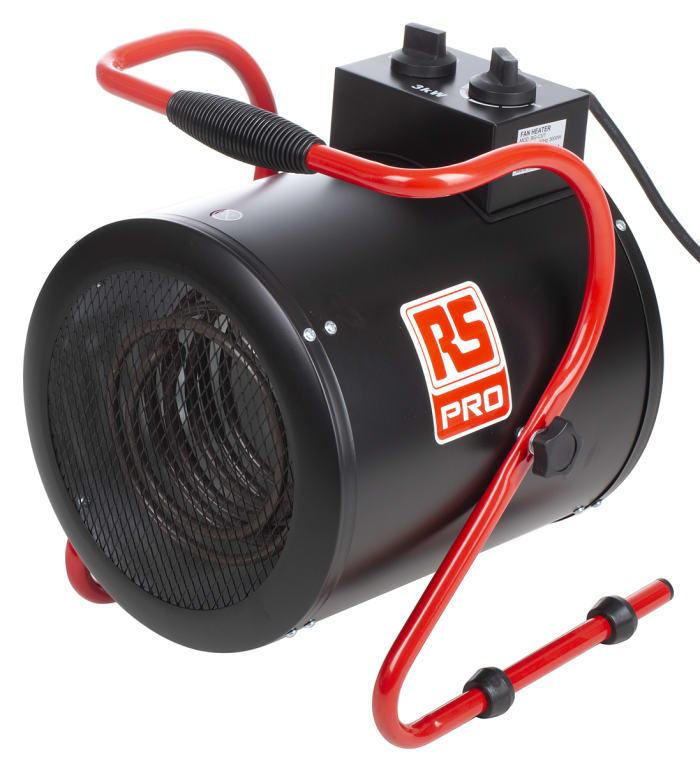 RS PRO | 3kW Fan Heater, Floor Mounted, Type C - European Plug | 174 ...