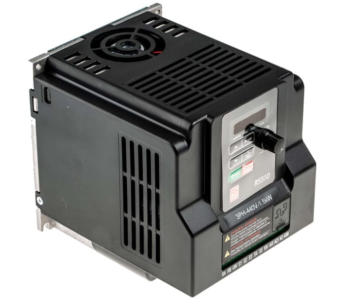 RS PRO Inverter Drive, 1.5 kW, 3 Phase, 380 → 480 V ac, 5.6 A