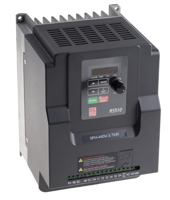RS PRO Inverter Drive, 3.7 kW, 3 Phase, 380 → 480 V ac, 10.1 A