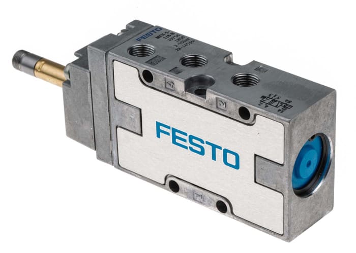 Festo Elektrik Tahrikli Selenoid Pilot Uyarılı Valf, Alüminyum, 5/2 Monostable