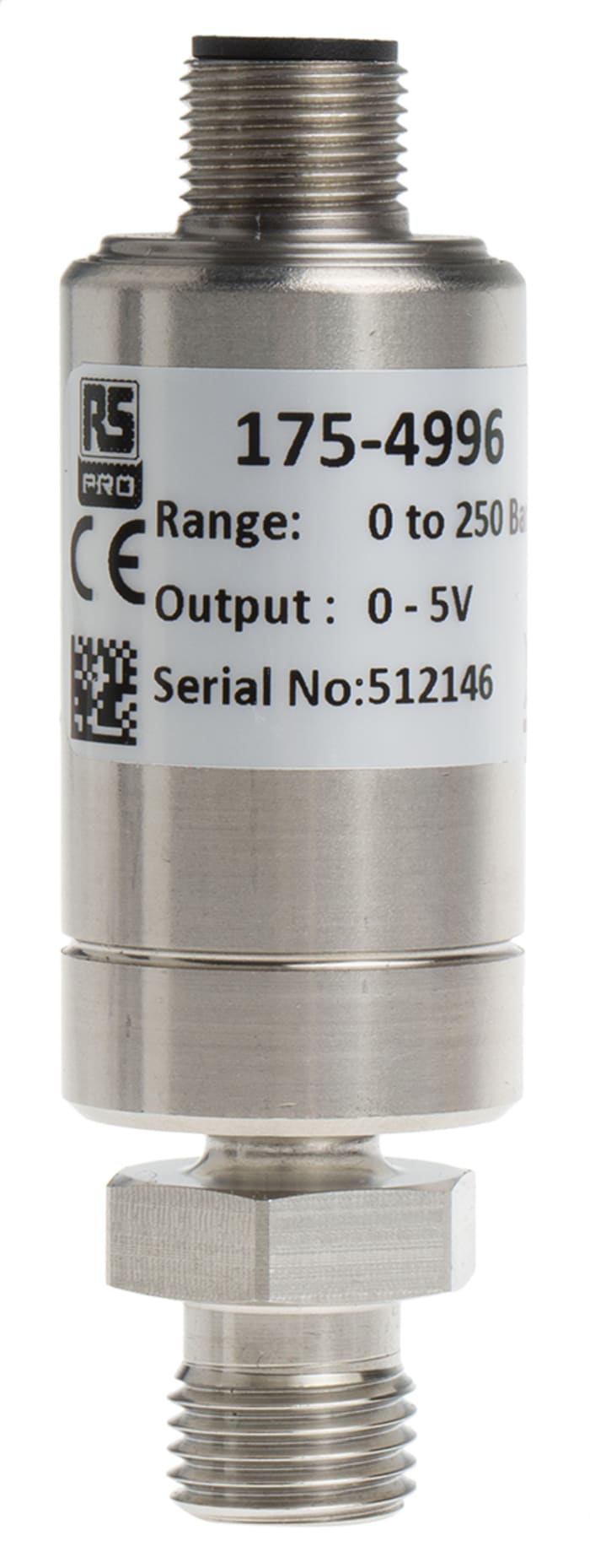 RS PRO Pressure Sensor, 0bar Min, 250bar Max, Analogue Output, Relative Reading