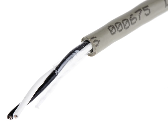 Alpha Wire ProTekt Series Data Cable, 1 Pairs, 2 Cores, 0.23 mm², Unscreened, 24 AWG, 100m, None Shield