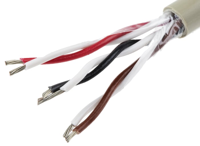 Alpha Wire ProTekt Series Data Cable, 3 Pairs, 6 Cores, 0.23 mm², Unscreened, 24 AWG, 100m, None Shield